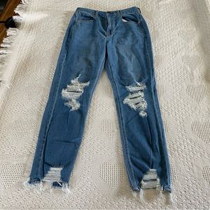American Eagle Distressed Mom Jeans (6)